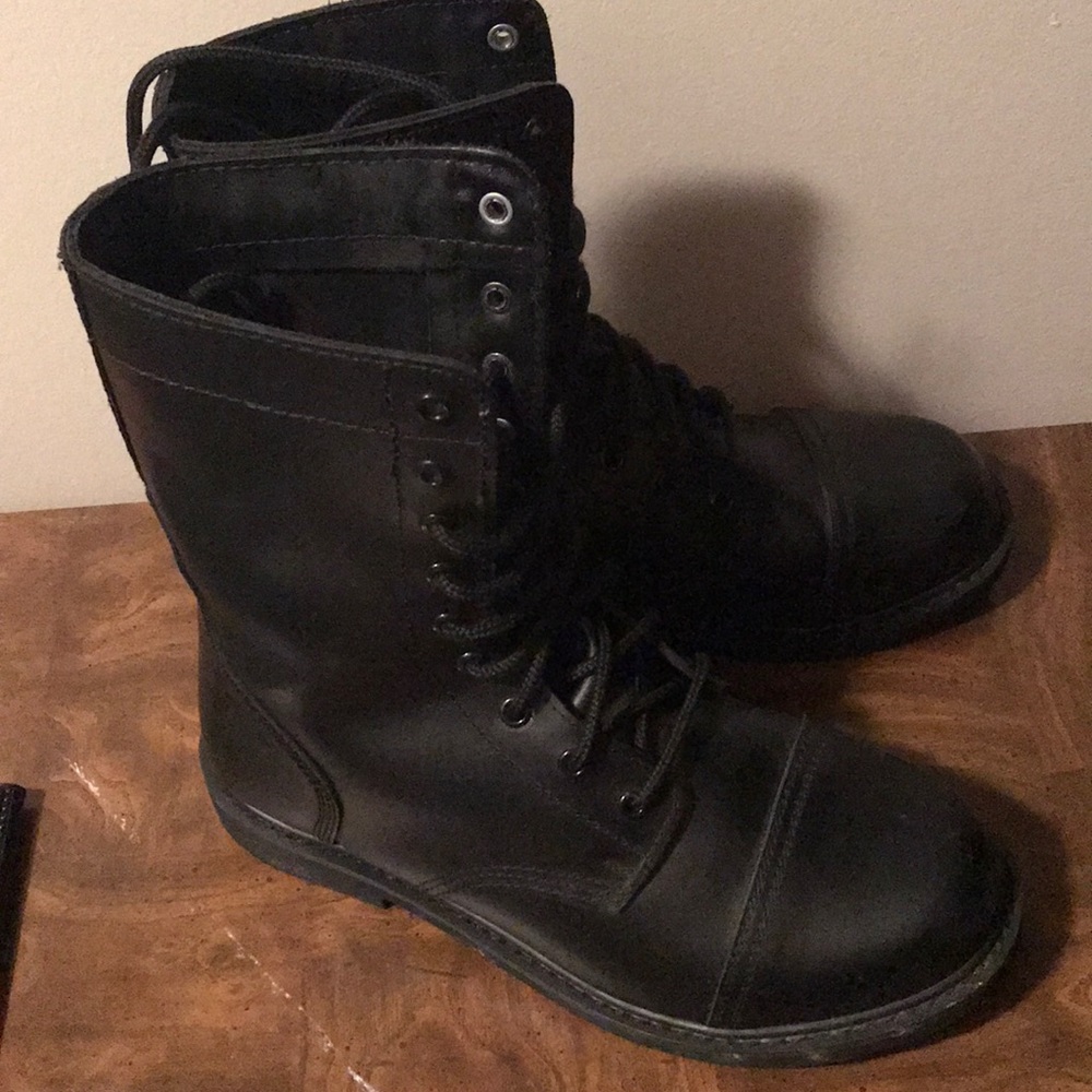Black Combat Boots Steel Toe